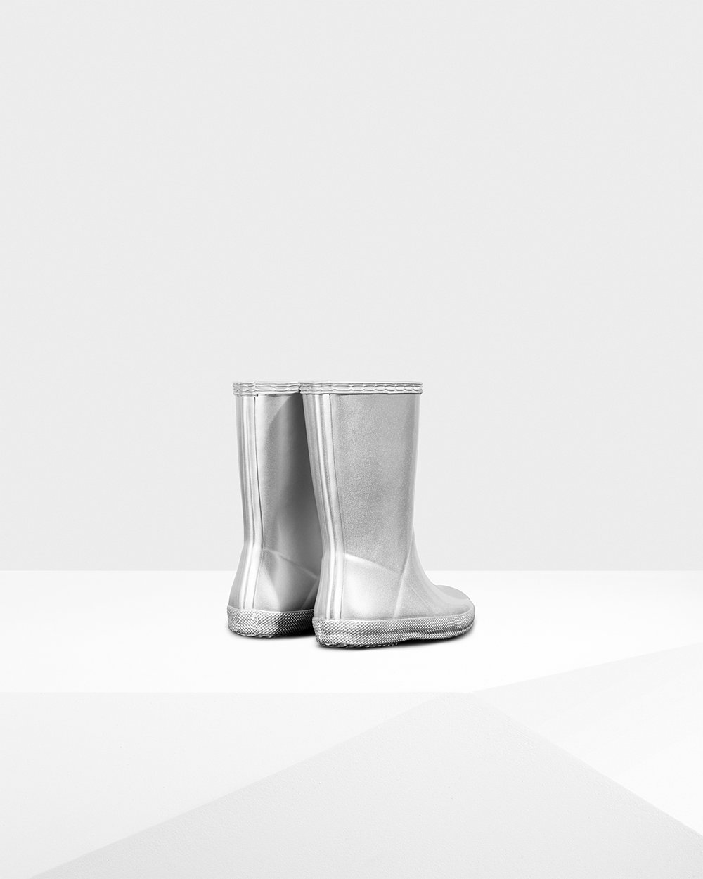 Kids Hunter Original First Classic Metallic | Rain Boots Silver | NZ-82071-GKLZ